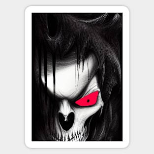 EVIL RED EYED SPOOKY HALLOWEEN VAMPIRE Sticker